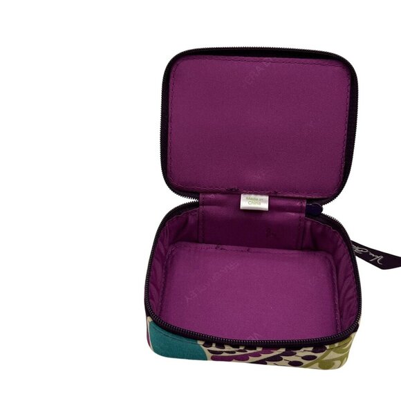 Vera Bradley NWT Plum Crazy Pill Case 7+1 Days Purple Butter Yellow Artsy Boho - Picture 3 of 10
